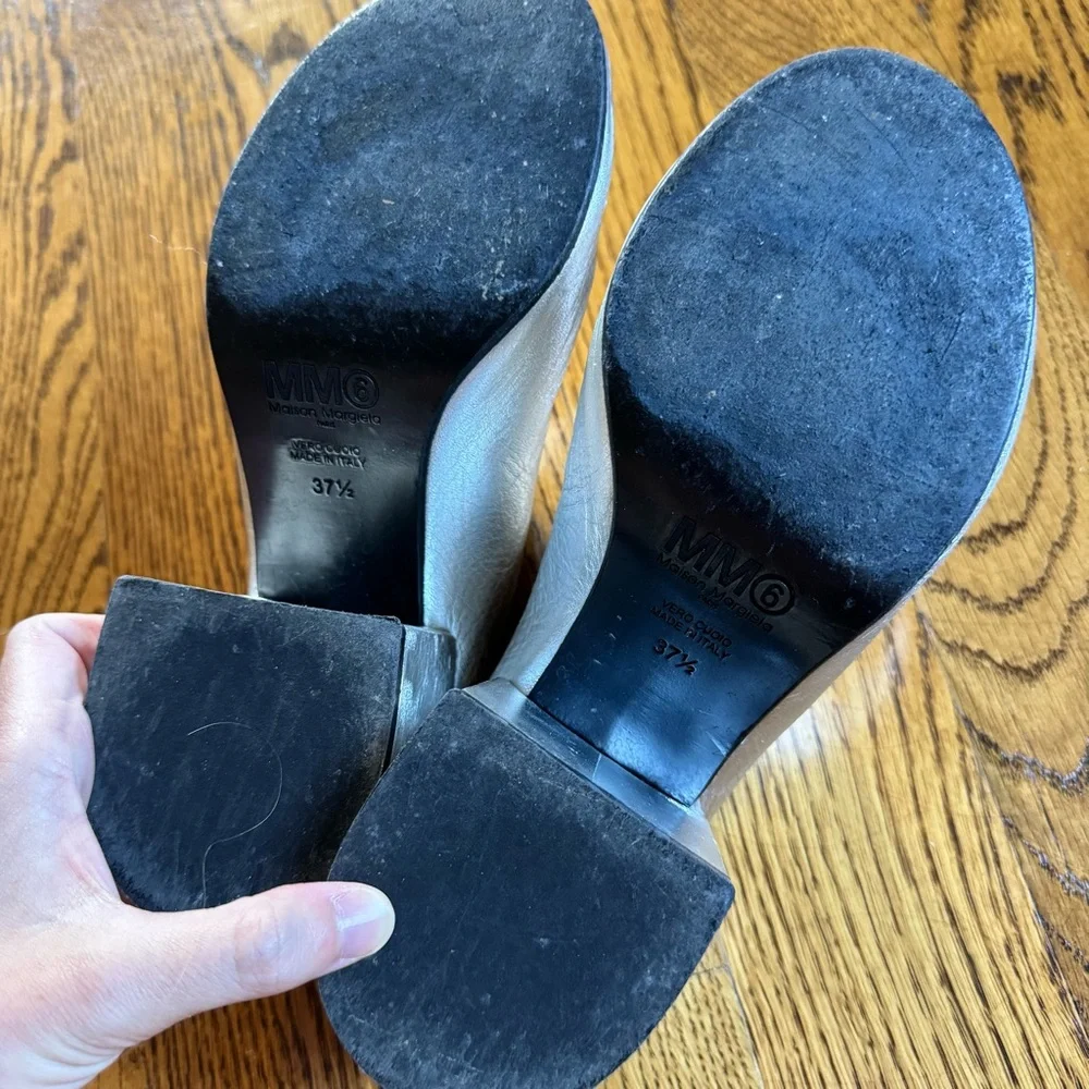 Maison Martin Margiela Silver Mules Metallic Silver - Picture 7 of 7